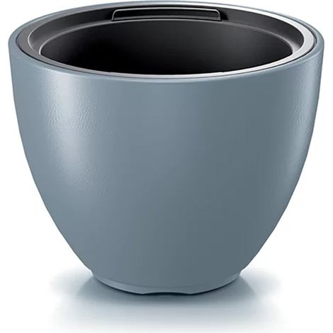 Maceta HEOS 10L., Con depÃ³sito, dimensiones (mm) 298x298x230, color Gris claro