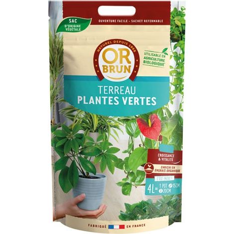 Tierra para plantas verdes 4l - Oro marrón