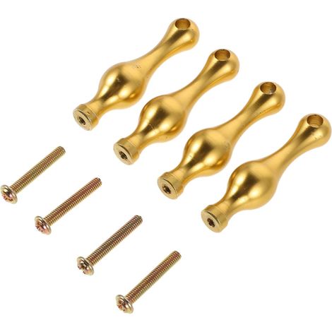 Connecteurs de poteaux métalliques dorés Unomor pour meubles (1/5)