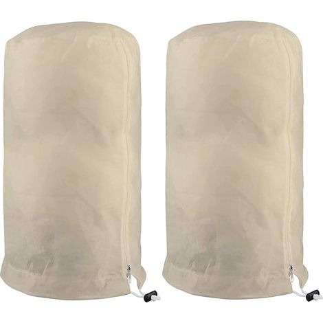 Voile D'hivernage Plante,Voile Hivernage Olivier,Voile Dhivernage Arbre,Housse De Protection Tomate Citronnier,Housse Hivernage pour Plantes Sac Vegetaux Jardin Tissu Non Tissé (60×80cm,Beige) (1/5)