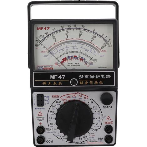 Multimètre Analogique Haute Précision Voltmètre Ampèremètre Pointeur Magnétique Interne Industriel (1/4)