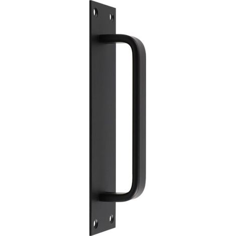 Furniture knobs and handles, 2pcs Zinc alloy barn door handle - cabinet door handles (black), 20cm (1/5)