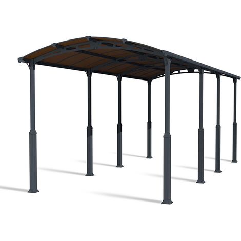 Alpine Carport Kit 8500 RV - Aluminium/Polycarbonate - L863 x W352 x H307 - Grey