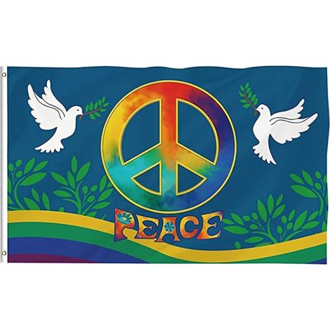 de la paix mondiale 90 x 150 cm grand drapeau en polyester (1/4)