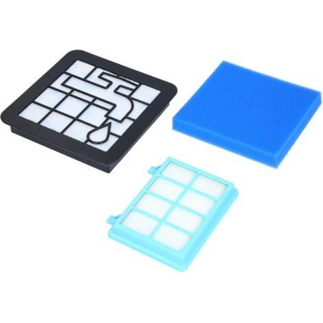 Set di filtri antiallergici + filtro motore + filtro in schiuma per Philips PowerPro Compact PowerPro City FC9334, FC9349, FC9350, FC9351, FC9352, FC9353 (1/4)