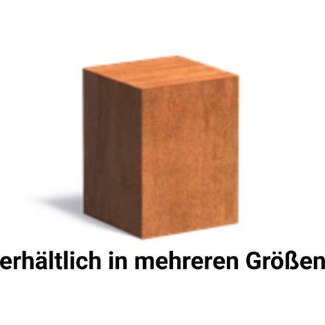 Adezz Sockel Corten-Stahl Gartendeko Podest Standfuß bis zu 150 kg