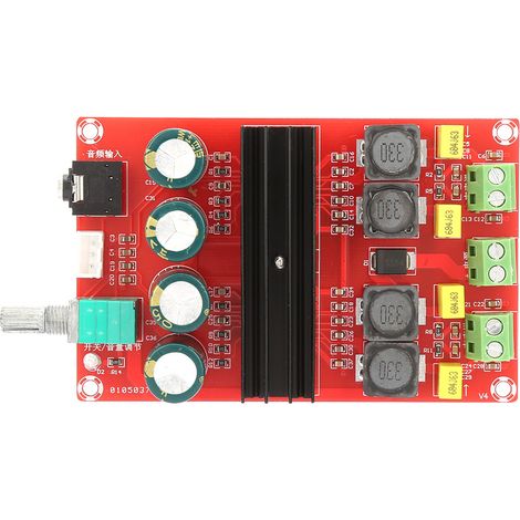 Carte audio stéréo avec amplificateur numérique double canal haute puissance 2 x 100 W (DC12-24V).