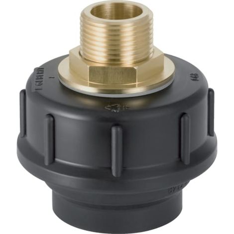 Geberit Übergangsstutzen mit Außengewinde und Verschraubung: d=50mm, G=1″, 152.978.00.1 (1/5)