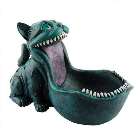 Bol à bonbons d'Halloween, statue de chat, bol à clés, cadeaux de chat à grande gueule (1/5)