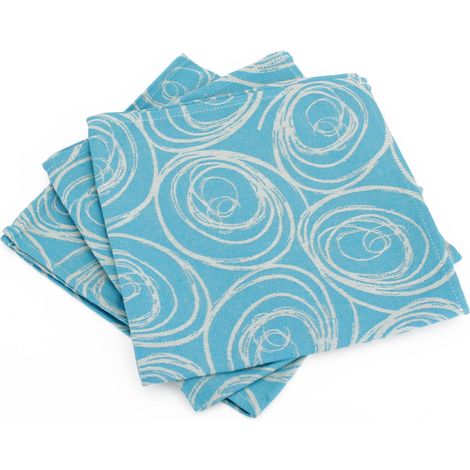 Lot de 3 serviettes table Jacquard SPIRALE