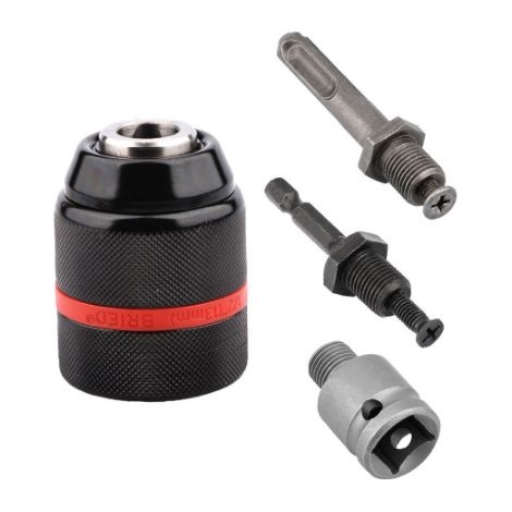 Rapide Mandrin Perceuse 13mm,1/2" Visseuse,Outil de Conversion, pour Clé et Perceuse Électriques (1/5)