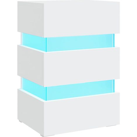Maison Exclusive - LED-Nachttisch Weiß 45x35x67 cm Holzwerkstoff