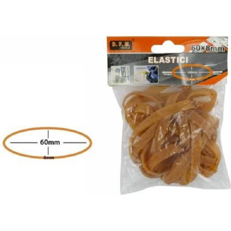 Trade Shop - 2 Paquetes De 40 G De Cinta Elástica De Caucho Blando De 60x8 Mm 53693a - (1/2)