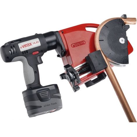 Virax – Cintreuse électroportative 14,4V – Cintrage précis cuivre, acier, multicouche – Autonomie prolongée – Conception ergonomique (1/3)