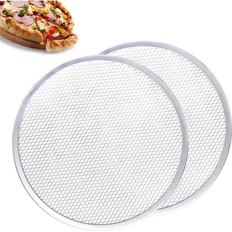 Grille à pizza antiadhésive en aluminium sans joint de 30 cm, lot de 2 (1/5)