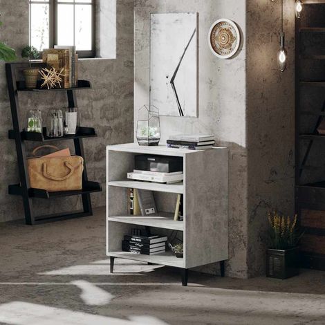 vidaXL Buffet gris béton 57x35x70 cm bois d'ingénierie (1/5)