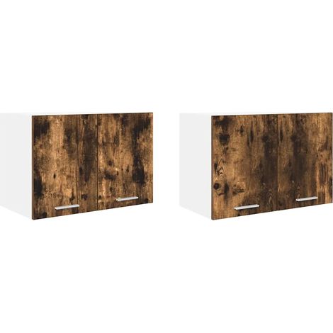 Set di 2 armadietti pensili design moderno cucina grande spazio di archiviazione 60 x 31 x 40 cm in legno ingegnerizzato bianco 020053218