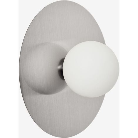 Applique de salle de bain en fer et verre  Gris Chromé Ø30 cm (1/5)