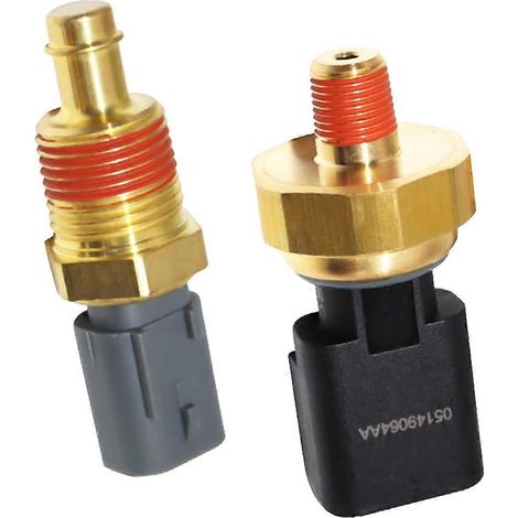 Lot de 2 capteurs de pression d'huile moteur et de température du liquide de refroidissement 5149062AA 5149077AB (1/5)