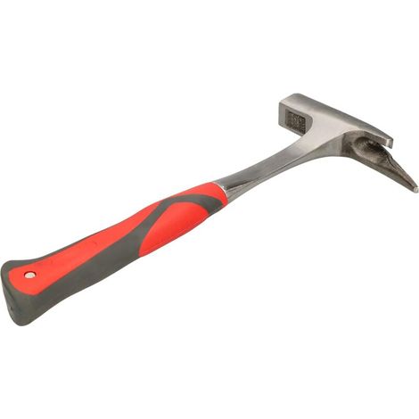 Marteau de couvreur 1000 g avec porte-clou magnétique en acier forgé robuste pour enlever les clous Amortissement des vibrations Poignée en caoutchouc (1/5)