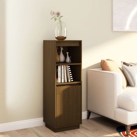 vidaXL Credenza Ambra 37x34x110 cm in Legno Massello di Pino (1/5)