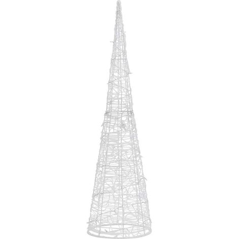 LED-Kegel Acryl Weihnachtsdeko Pyramide Blau 120 cm vidaXL (1/5)
