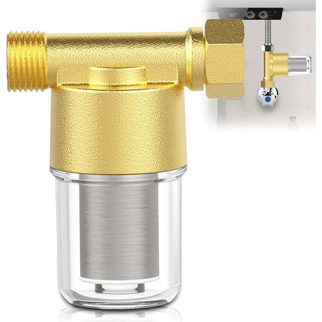 Pipeline Préfiltre Pour Système d'Eau de 3/4" - Élément Filtrant en Acier Inoxydable 304 de 40 μm, Pompe en Ligne avec Maille en Laiton (1/5)
