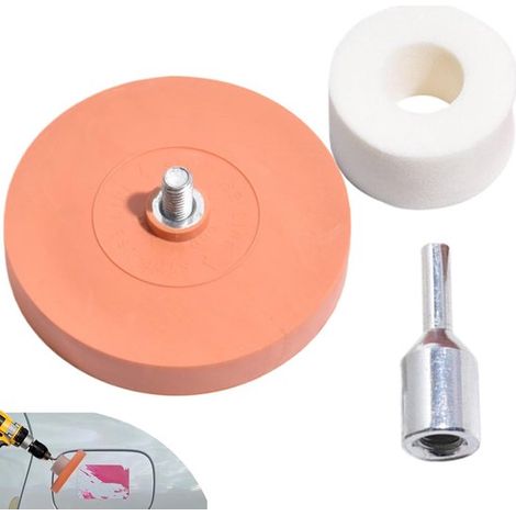 Disco de goma - Rueda removedora de adhesivos - Removedor de pegatinas - Protección de pintura - 4 pulgadas - Multicolor (1/5)