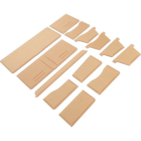 Universelle Acryl-Geldbörsenvorlage (13-teilig) für handgefertigte Lederwarenaccessoires. (1/5)