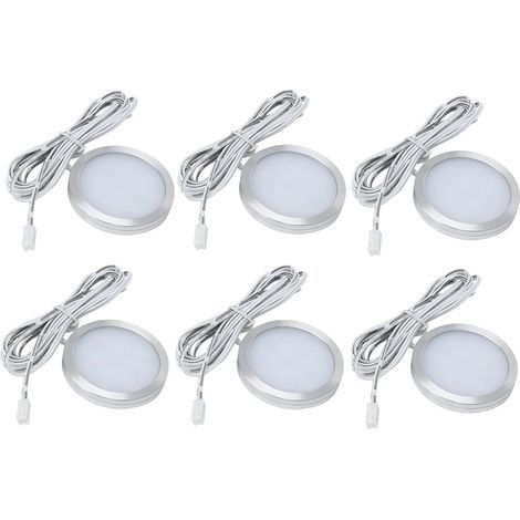 Lot de 6 spots LED encastrés 12 V 3 W pour intérieur, à installer au plafond, pour camping-car, caravane, bateau, blanc chaud (1/5)