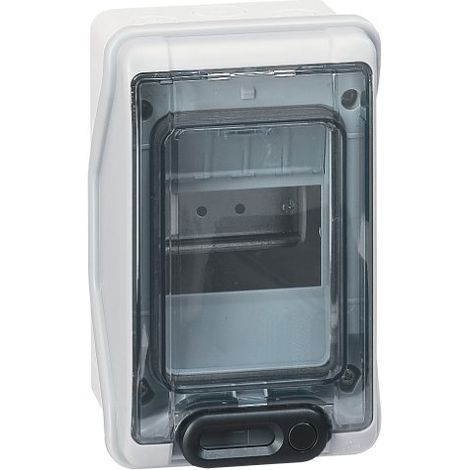 Legrand 001904 – Wasserdichte Plexo-Schalttafel 4 Module mit Perforationsende. direkt - IP 65 - IK 09 - Grau