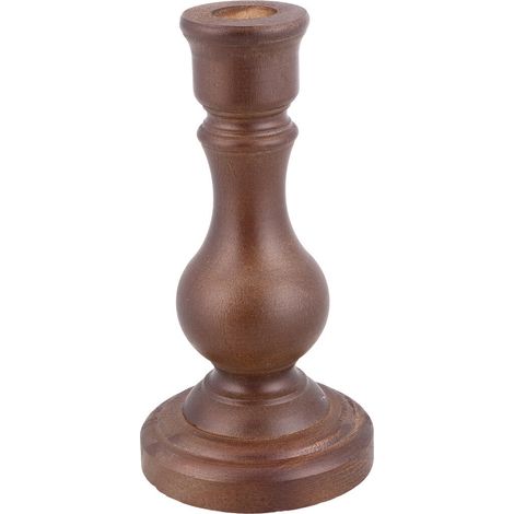 Chandelier En Bois - Porte-Bougie En Bois Massif - Pour Table À Manger Église Décoration Intérieure - Hauteur 17 Cm - 1 Pièce (1/5)