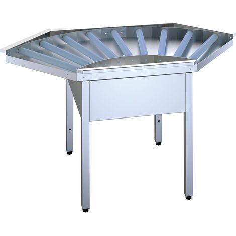 Table Inox de Service d'Angle à Rouleaux - 1050x1050x850mm - Distform