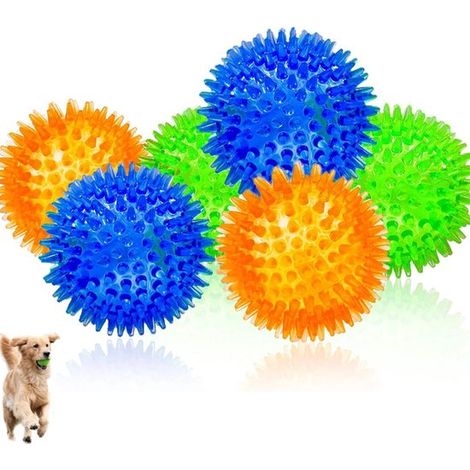6 Pelota perros, Pelota perros, Pelota Pelota erizos, Pelota Pelota chirriante Pelota goma Pelota Pelota erizos, Pelota pinchos Diámetro 6,5 cm (1/5)