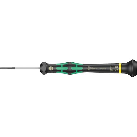 Flachschraubendreher Wera 2035 Schwarz Grün 137 Millimeter (1/5)