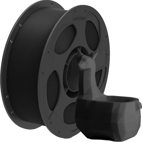 Filamento per stampante 3D, finitura opaca, facile rimozione dei supporti, 1 kg, nero. (1/2)