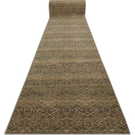 KESHAN Wolle Läufer 1044/53533 Orientalisch Beige / grün 100cm green 100x350 cm