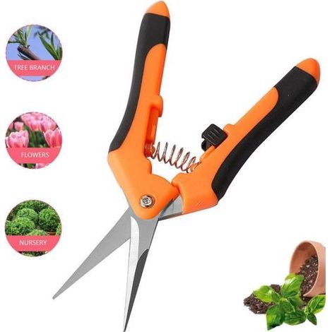 Garden Secateurs, Manual Pruning Shears, Straight Blade Pruner, Precision Flower Scissors, Bonsai Shears