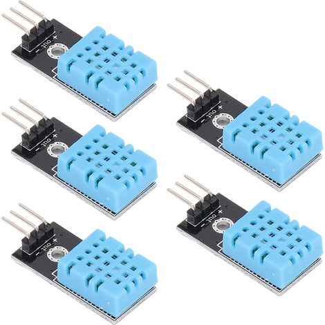 Capteur de température et d'humidité 5 pièces, module de capteur numérique haute sensibilité anti-interférences pour plaque d'adaptation de serre avec fil de connexion (1/5)