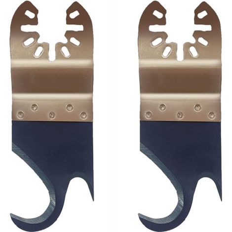 Set of 2 multi-tool oscillating blades for cutting asphalt shingles, cardboard, carpet, vinyl, roofing, felt (1/5)