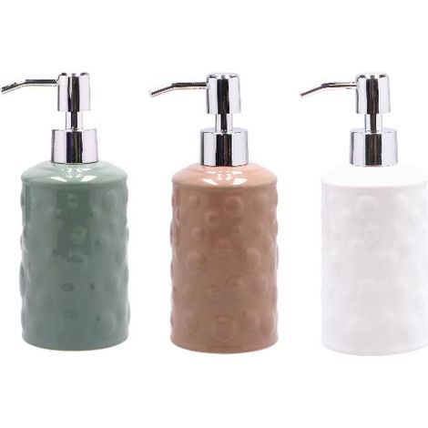 1 Pezzo Dispenser Sapone Portasapone in Ceramica Bolle 3 Colori (1/2)