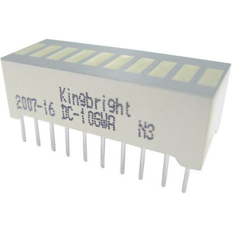 Kingbright DC-10YWA Bargraphe à LED x10 jaune (l x H x P) 25.4 x 10.16 x 8 mm (1/5)