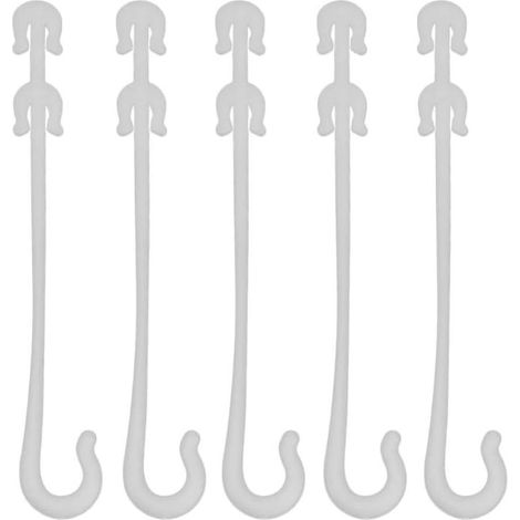 Crochets en J pour Tomates - Lot de 100 - Polypropylène Robuste - Support de Vignes et Plantes Grimpantes - Jardinage Potager et Serre - 9,5 x 1,5 cm (1/5)