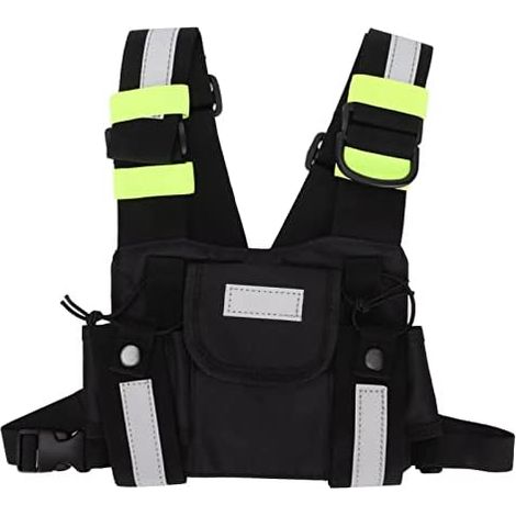 Harnais D'épaule Radio - 1 Pièce - Nylon Universel - Support Poitrine Réglable - Pour Talkie-walkie TYT Et Randonnée - Noir (1/5)