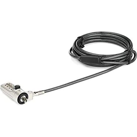StarTechcom LTLOCKNBL Cable de Seguridad Negro Plateado 2 m (1/5)