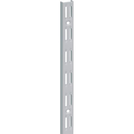 Cremagliera binario doppio - 50 cm. - grigio alluminio