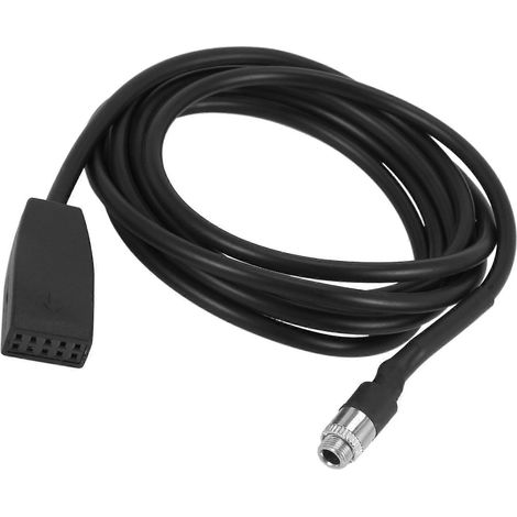 Hochwertiges Kfz-USB-Adapterkabel mit 3,5-mm-10-poligem schwarzen Klinkenstecker für BMW E39, E53, BM54 und X5.