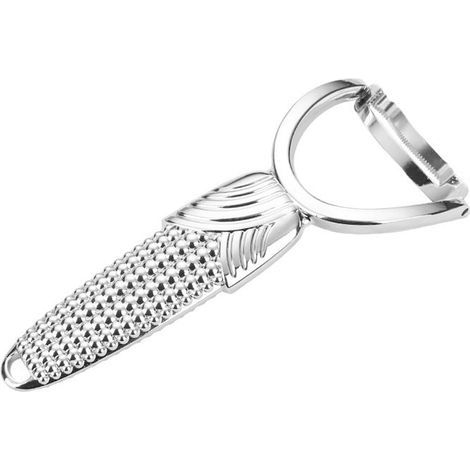 Stainless steel corn peeler with ergonomic non-slip zinc alloy handle. (1/5)