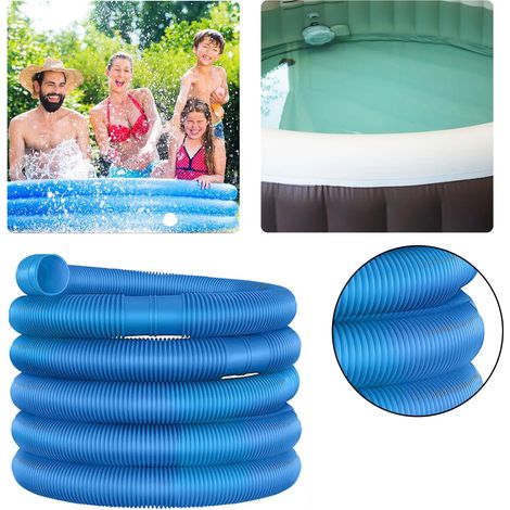 (1 pièce) Tuyau d'accessoire de piscine 6,3 m 32 mm, flexible et ondulé, de remplacement pour système de filtration et pompe de piscine. (1/5)