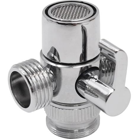 Adaptateur de douche avec inverseur 3 voies pour robinet de baignoire, vanne inverseuse pour robinet de cuisine/salle de bain - M22 M24